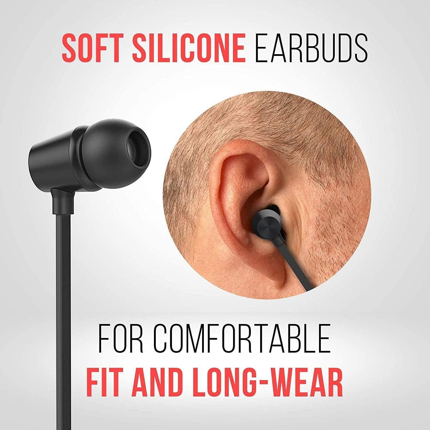 Pebble Crome Sweat-Proof Head Phone with Super Bass-Wired Earphone-dealsplant