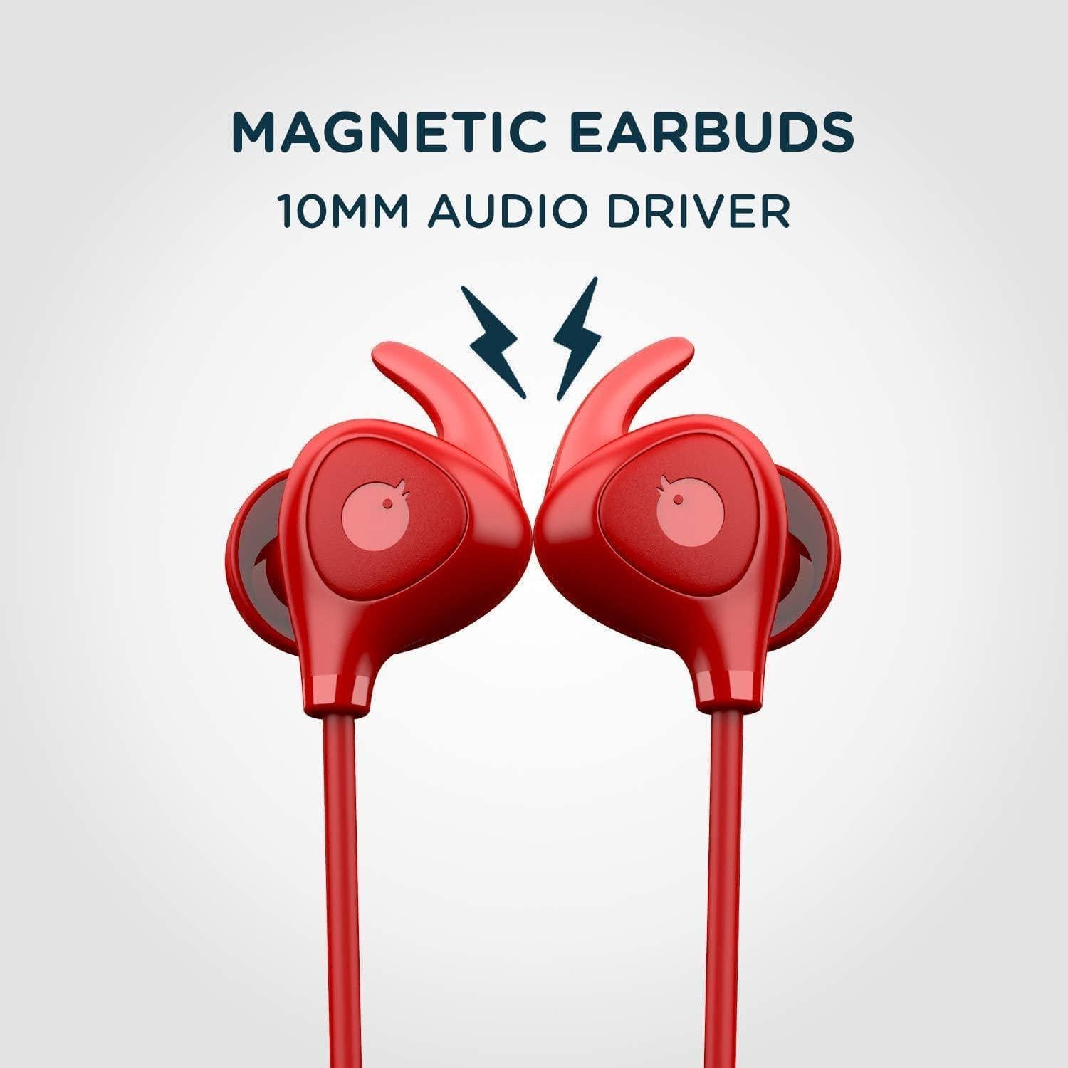 Pebble Dash Wireless Sport Earphones with Magnetic Earbuds and in-line Control-Wired Earphone-dealsplant