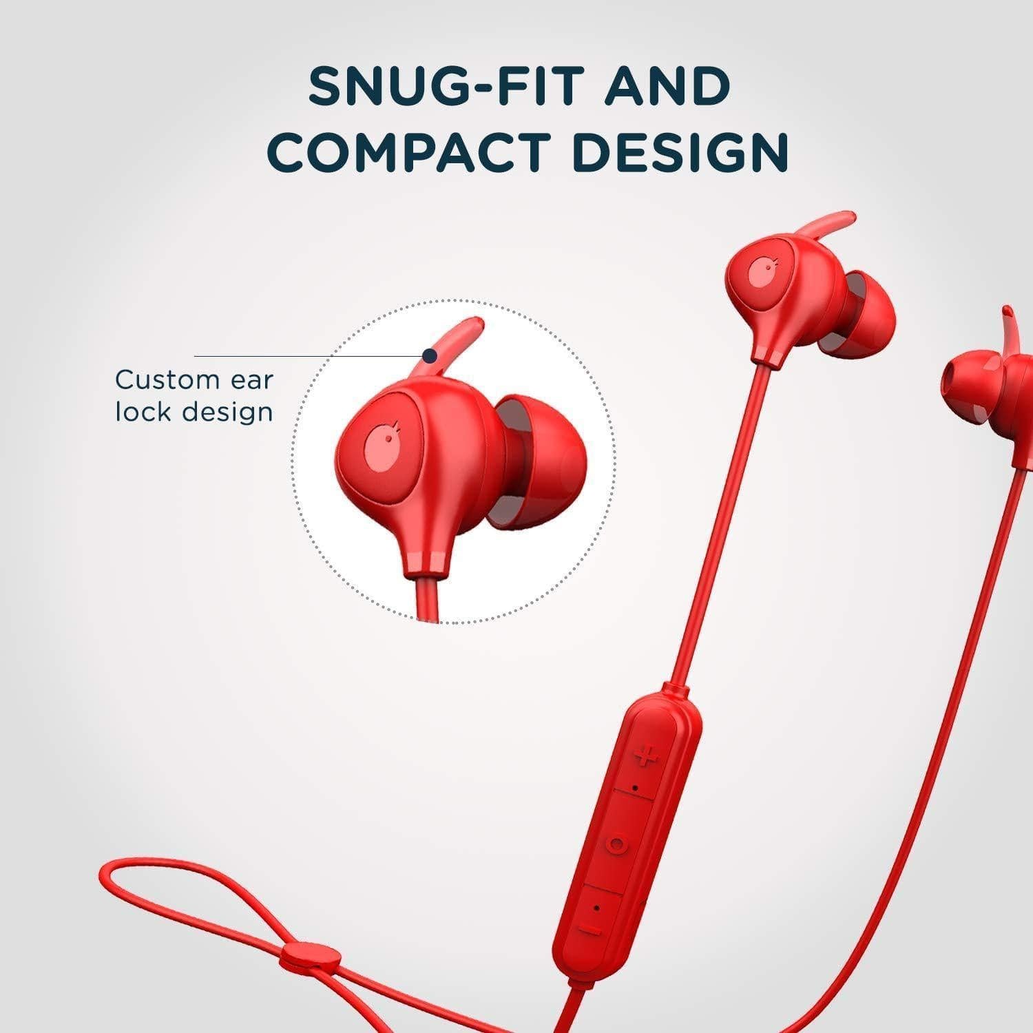 Pebble Dash Wireless Sport Earphones with Magnetic Earbuds and in-line Control-Wired Earphone-dealsplant