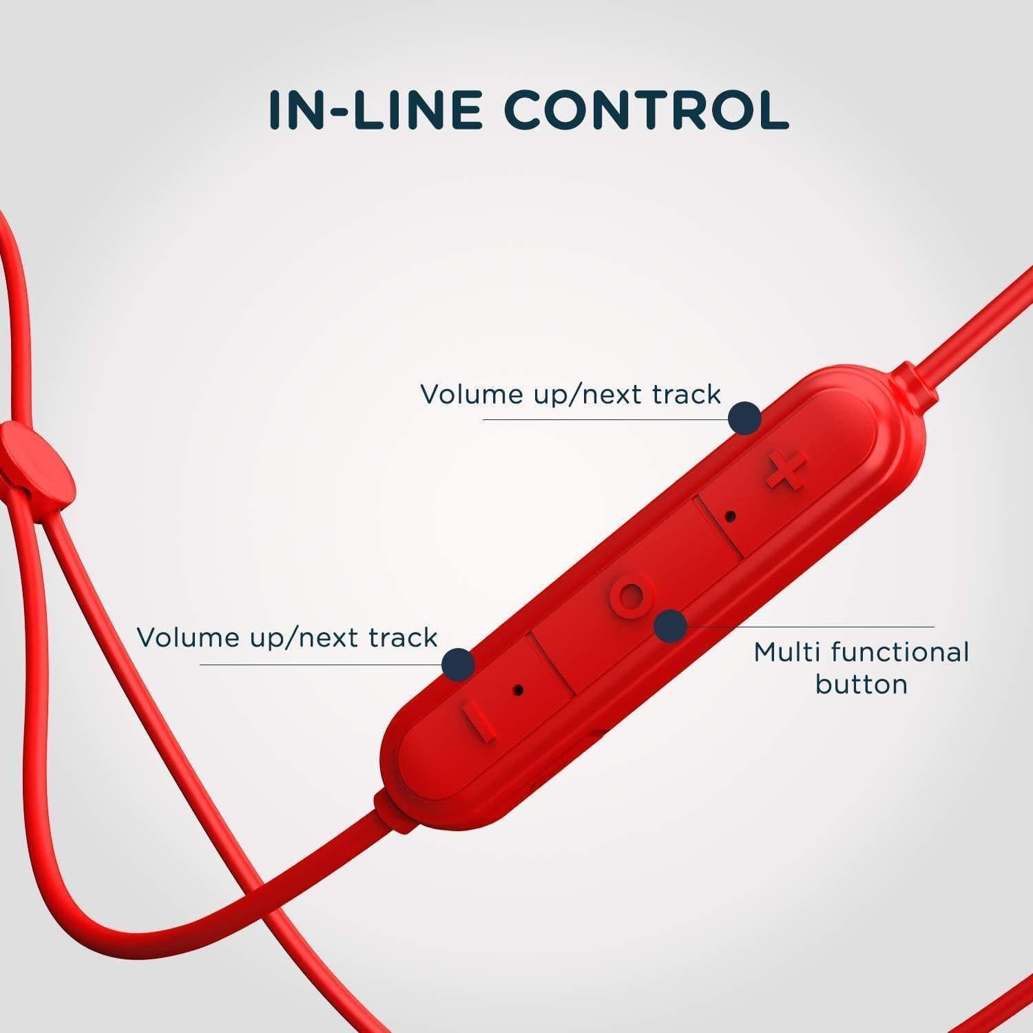 Pebble Dash Wireless Sport Earphones with Magnetic Earbuds and in-line Control-Wired Earphone-dealsplant