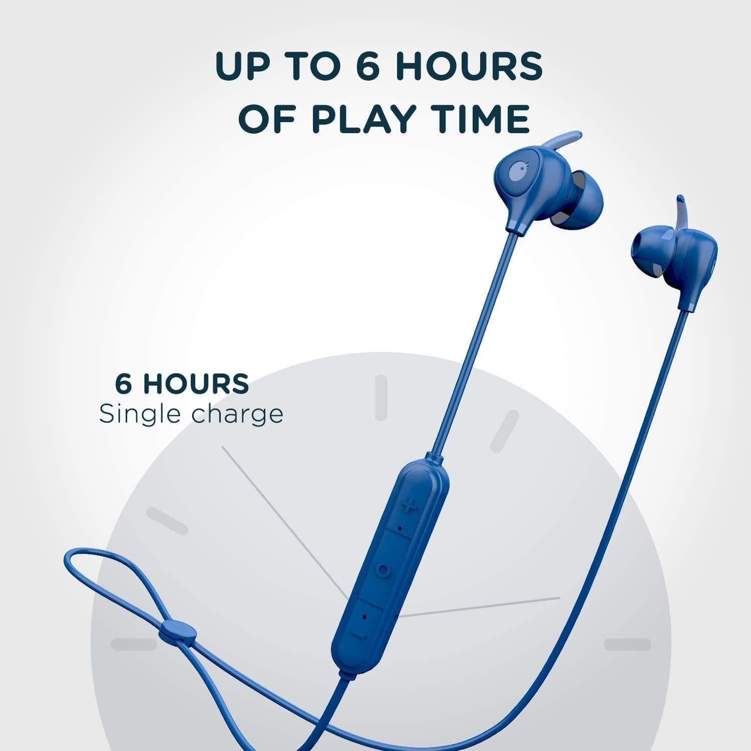 Pebble Dash Wireless Sport Earphones with Magnetic Earbuds and in-line Control-Wired Earphone-dealsplant