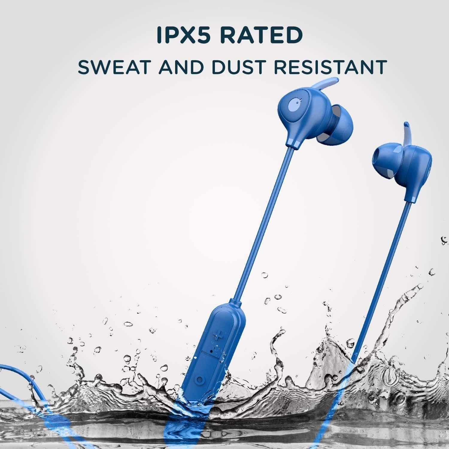 Pebble Dash Wireless Sport Earphones with Magnetic Earbuds and in-line Control-Wired Earphone-dealsplant