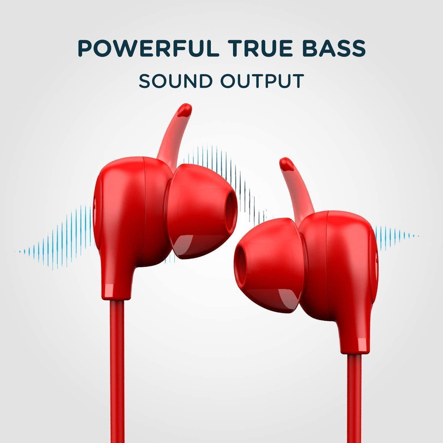 Pebble Dash Wireless Sport Earphones with Magnetic Earbuds and in-line Control-Wired Earphone-dealsplant