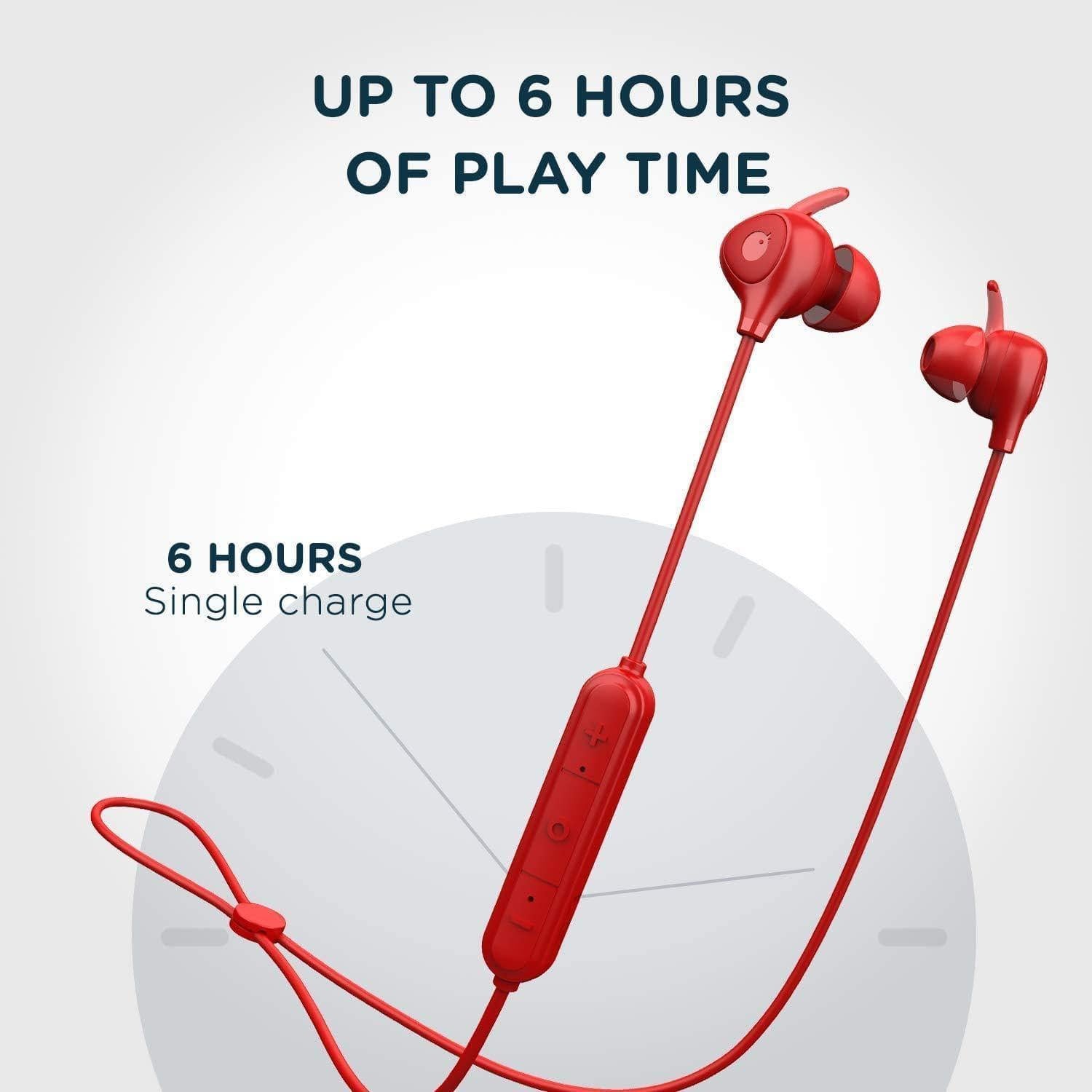 Pebble Dash Wireless Sport Earphones with Magnetic Earbuds and in-line Control-Wired Earphone-dealsplant