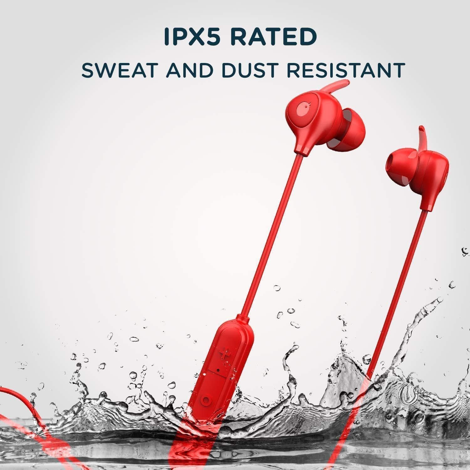 Pebble Dash Wireless Sport Earphones with Magnetic Earbuds and in-line Control-Wired Earphone-dealsplant