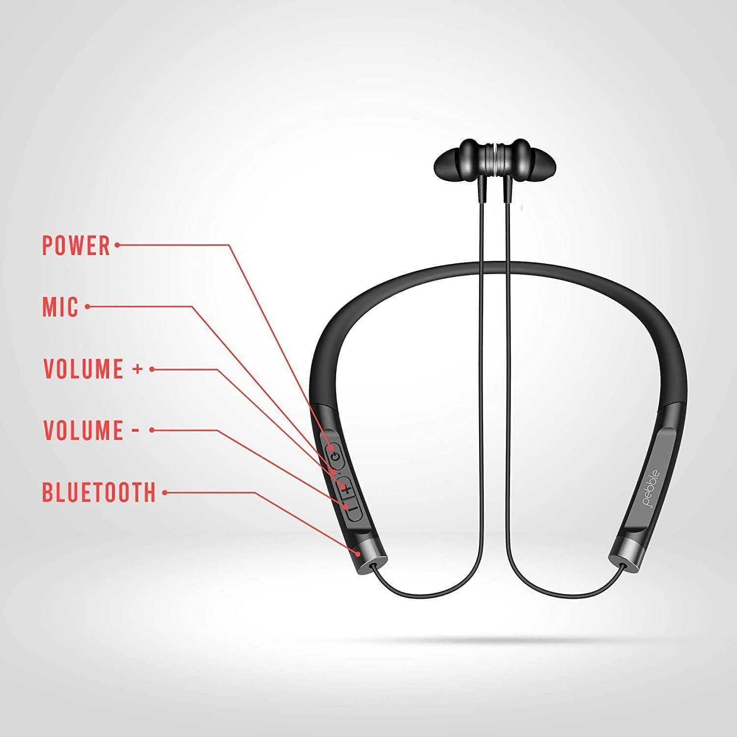 Pebble Urbane Bluetooth Wireless Neckband Earphone-Wired Earphone-dealsplant