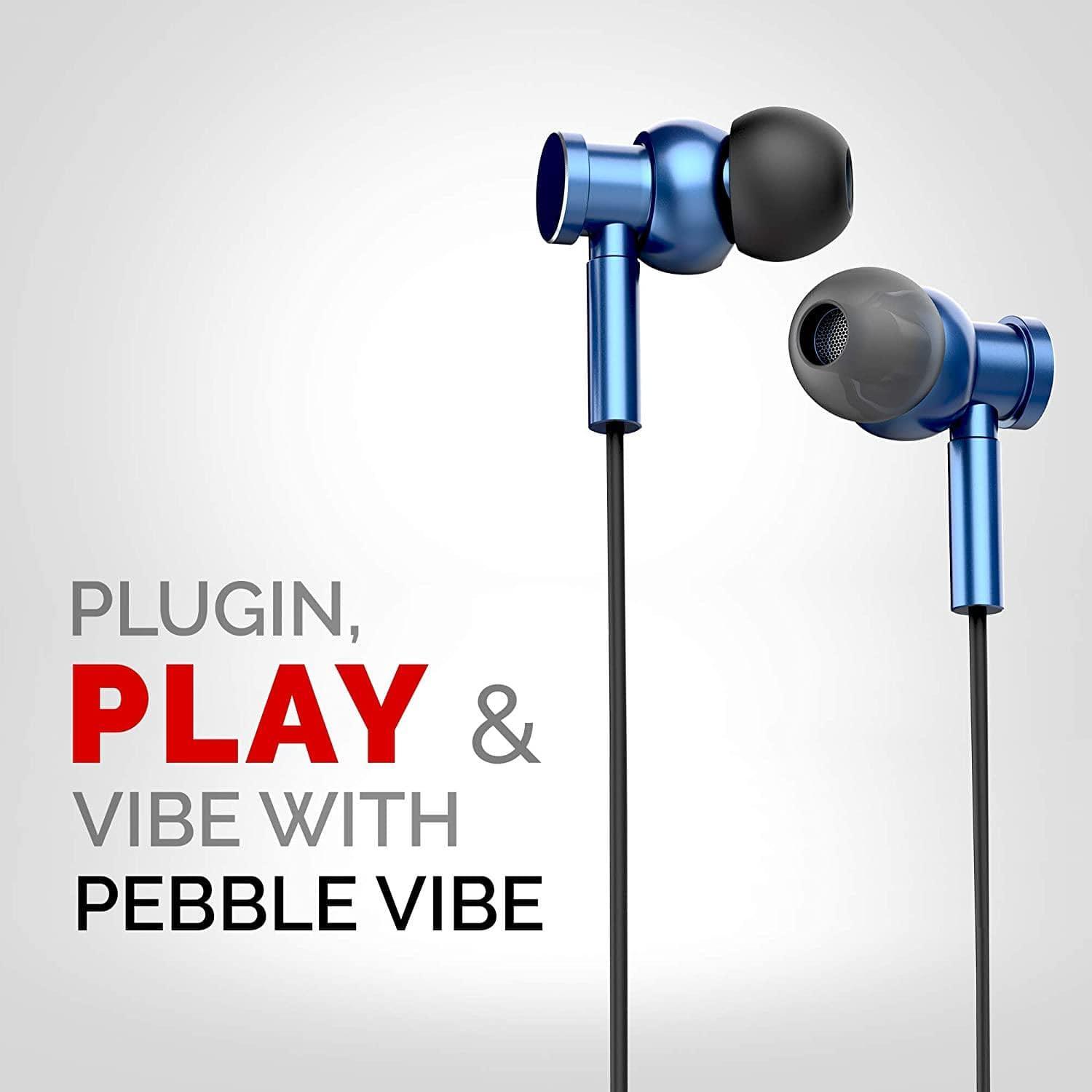 Pebble Vibe True HD Metal Earphone with mic-Wired Earphone-dealsplant