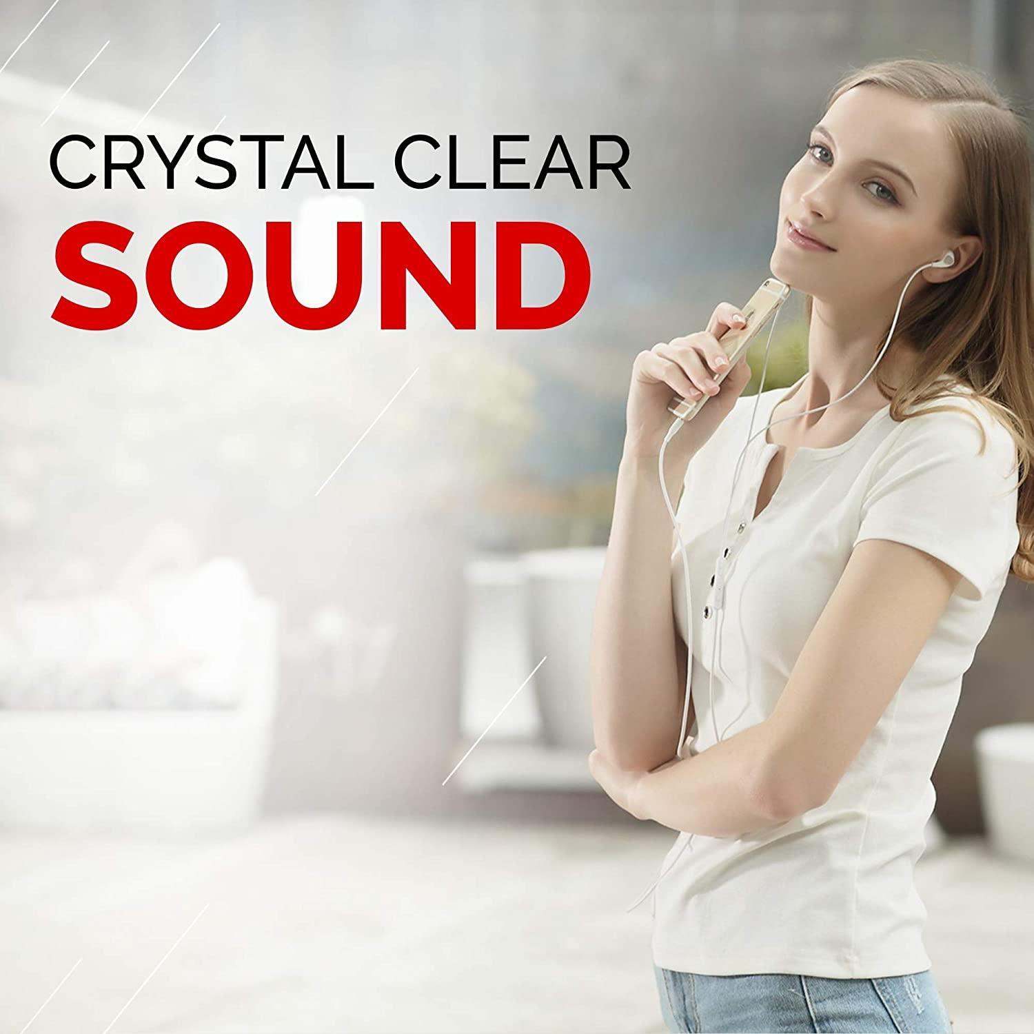 Pebble Zest BassBuds Wired Earphones with Inbuilt Mic - Black/white-Wired Earphone-dealsplant