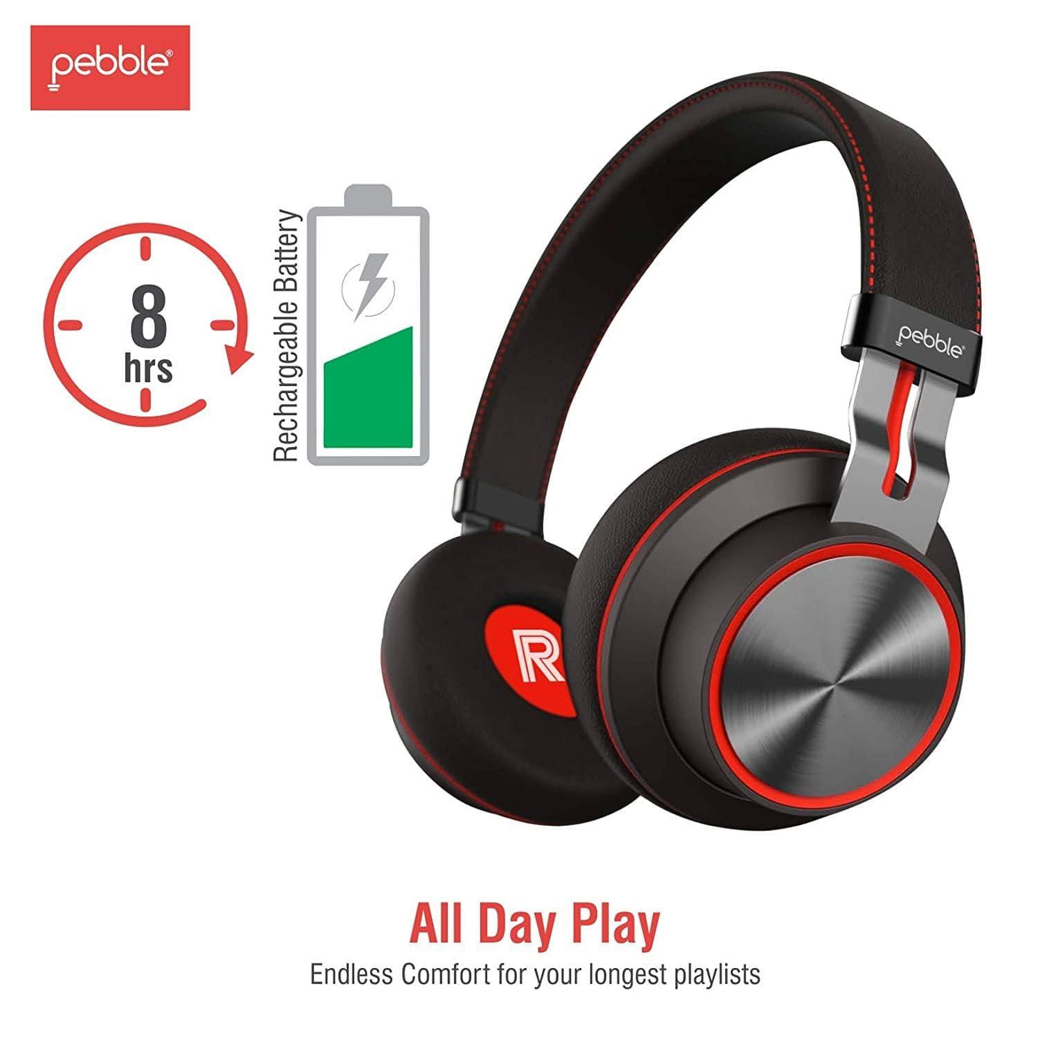 Pebble Zest Pro – On Ear Wireless Headset with HD Stereo Headphones and in-Built Mic-Wireless Headphone-dealsplant