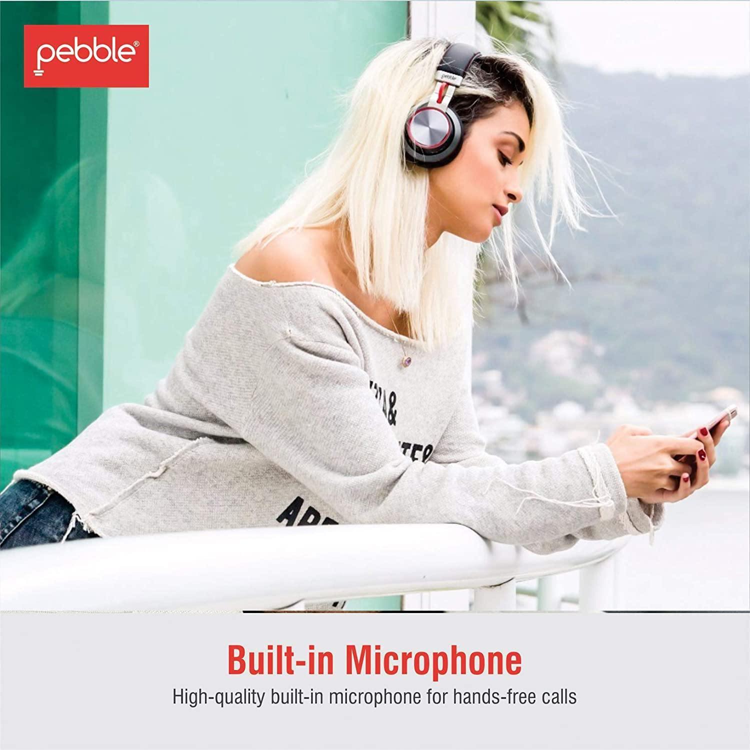 Pebble Zest Pro – On Ear Wireless Headset with HD Stereo Headphones and in-Built Mic-Wireless Headphone-dealsplant