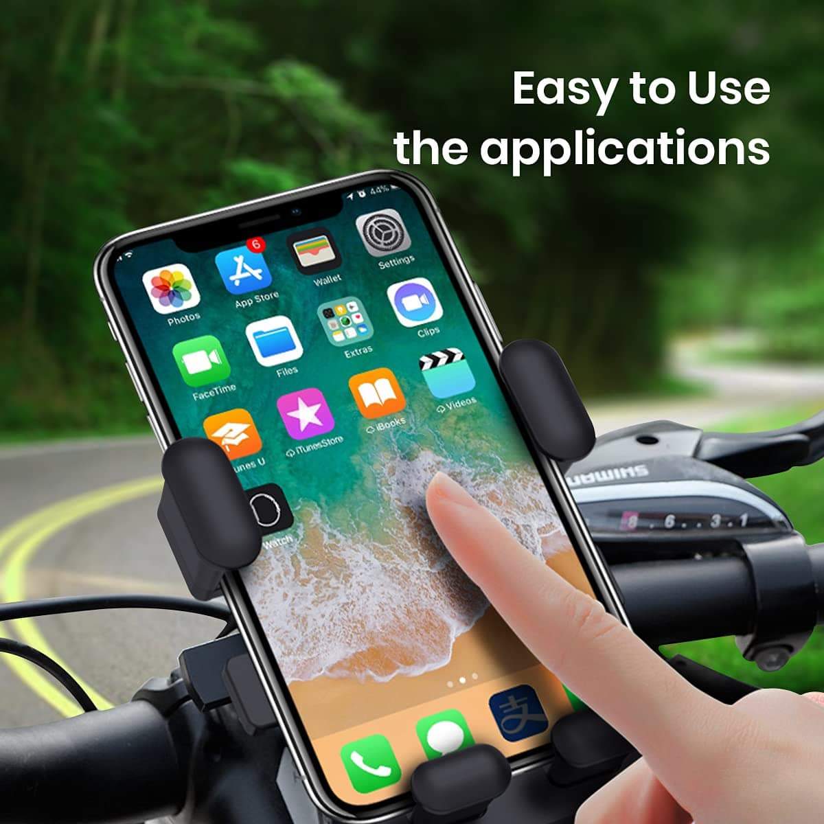 Portronics Mobike II Bike Phone Mount/Holder for Bicycle | Bike | Motorcycle | 360 Degree-bike Mobile Holder-dealsplant