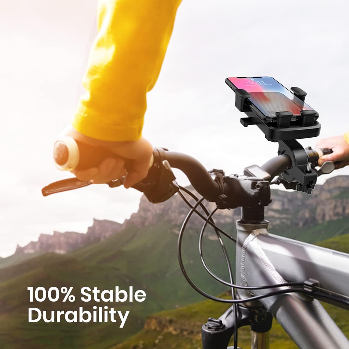 Portronics Mobike II Bike Phone Mount/Holder for Bicycle | Bike | Motorcycle | 360 Degree-bike Mobile Holder-dealsplant