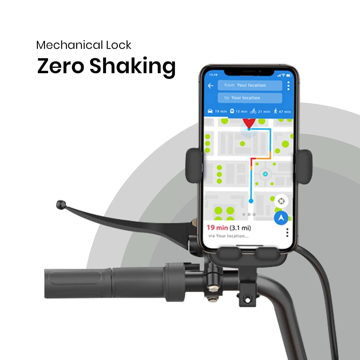 Portronics Mobike II Bike Phone Mount/Holder for Bicycle | Bike | Motorcycle | 360 Degree-bike Mobile Holder-dealsplant