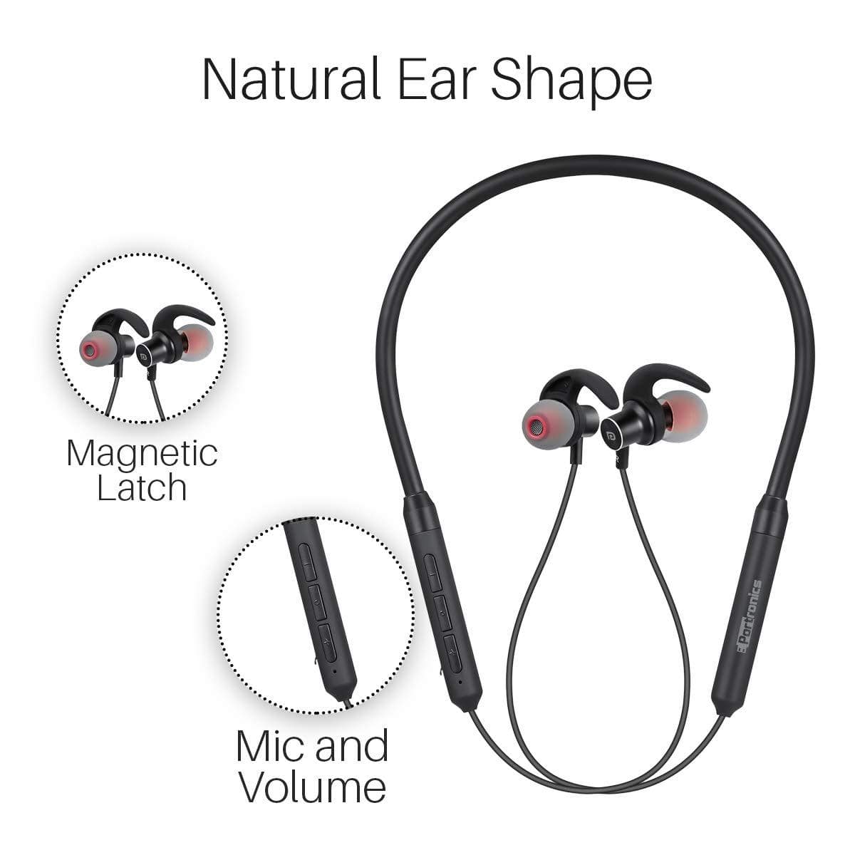 Portronics Harmonics X Wireless POR-1099 Bluetooth 5.0 Sports Headset-Bluetooth Headsets-dealsplant