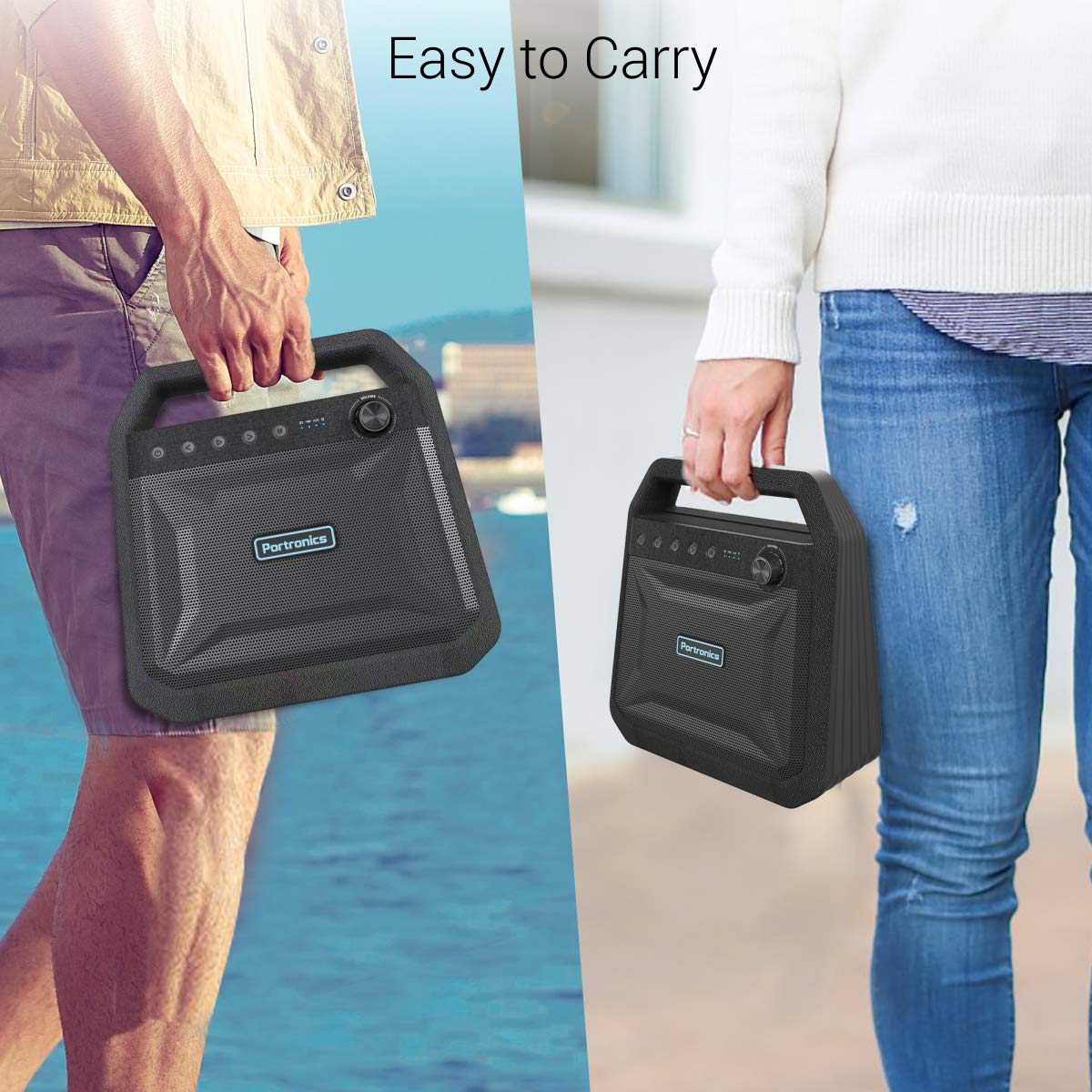 Portronics Roar POR-549, 2x12W Bluetooth 4.2 Stereo Speaker-Bluetooth Speakers-dealsplant