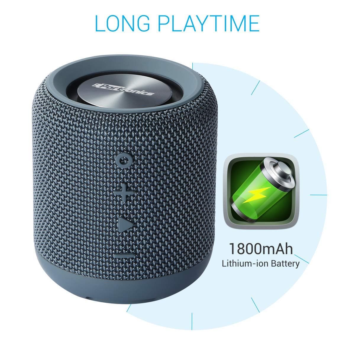 Portronics SoundDrum Bluetooth Stereo Speaker-Bluetooth Speakers-dealsplant