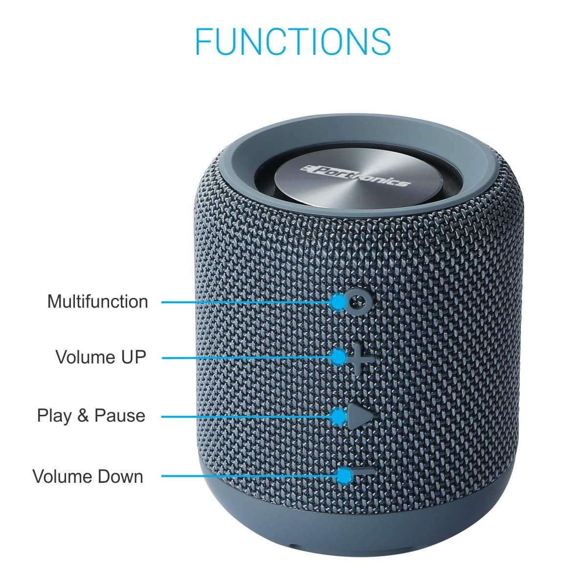 Portronics SoundDrum Bluetooth Stereo Speaker-Bluetooth Speakers-dealsplant