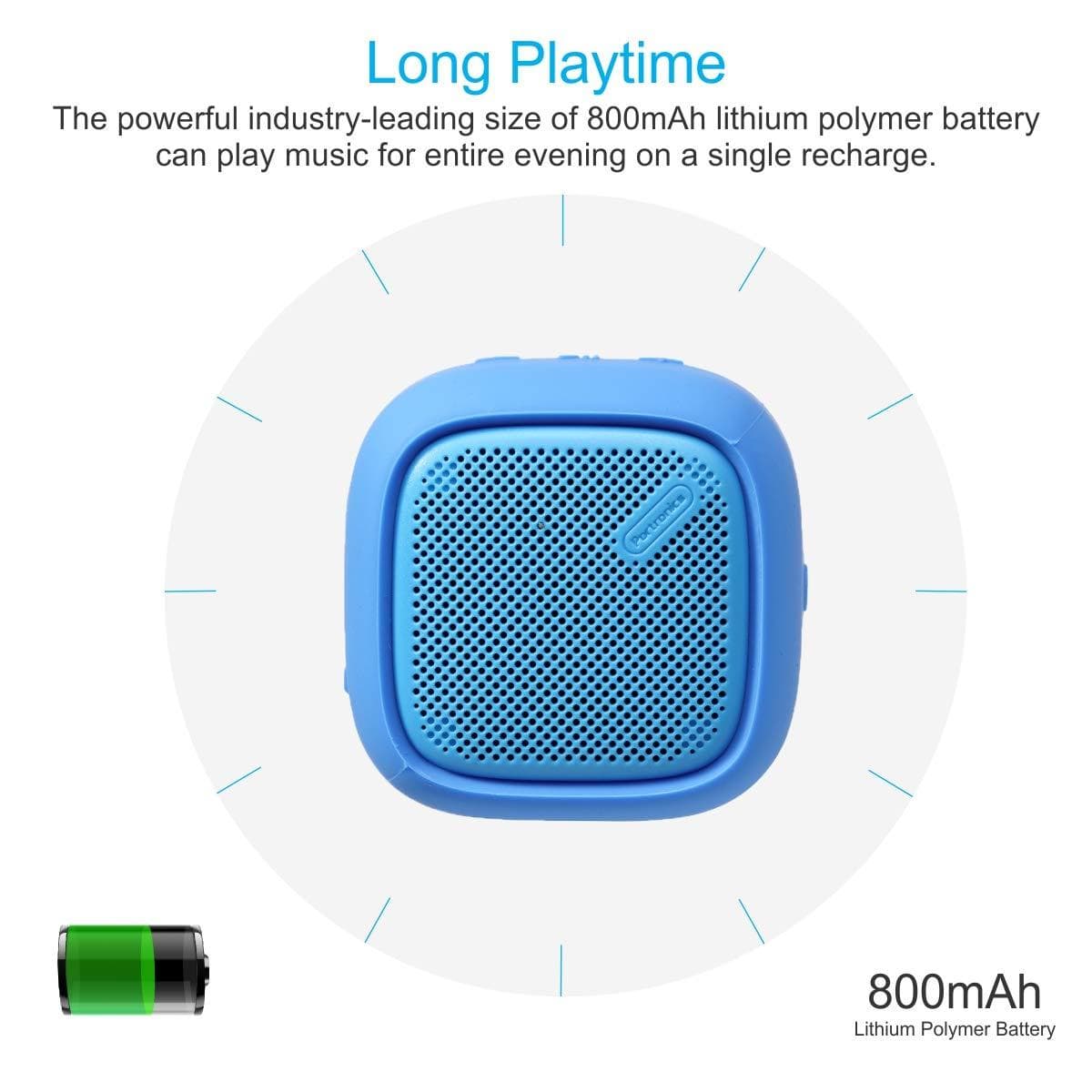 Products Portronics Bounce Portable Wireless Bluetooth Speaker with FM & USB Music-Bluetooth Speakers-dealsplant