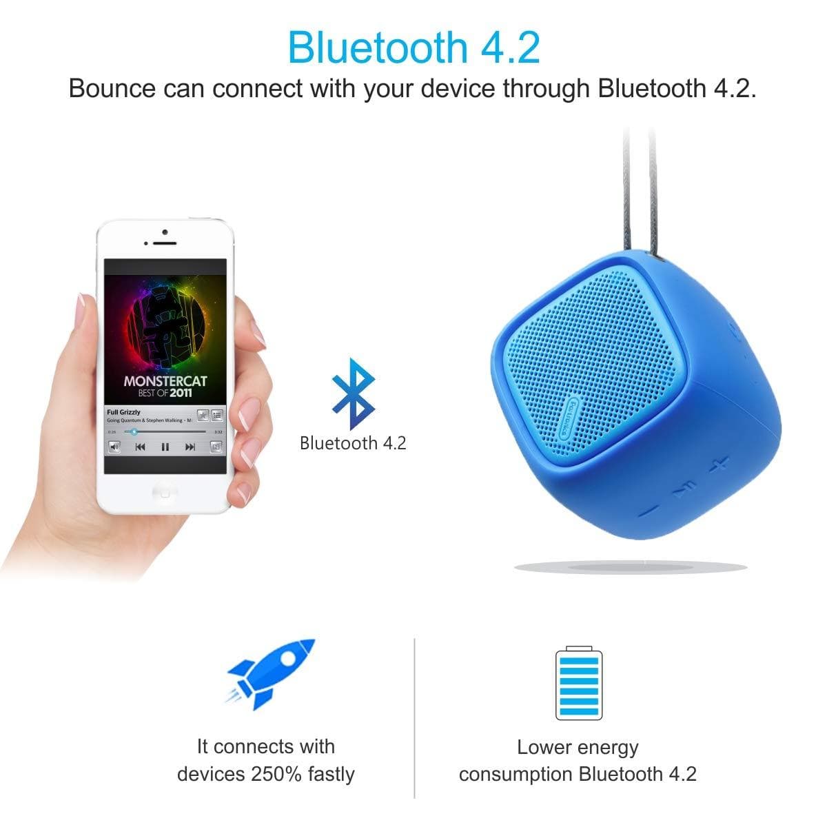 Products Portronics Bounce Portable Wireless Bluetooth Speaker with FM & USB Music-Bluetooth Speakers-dealsplant