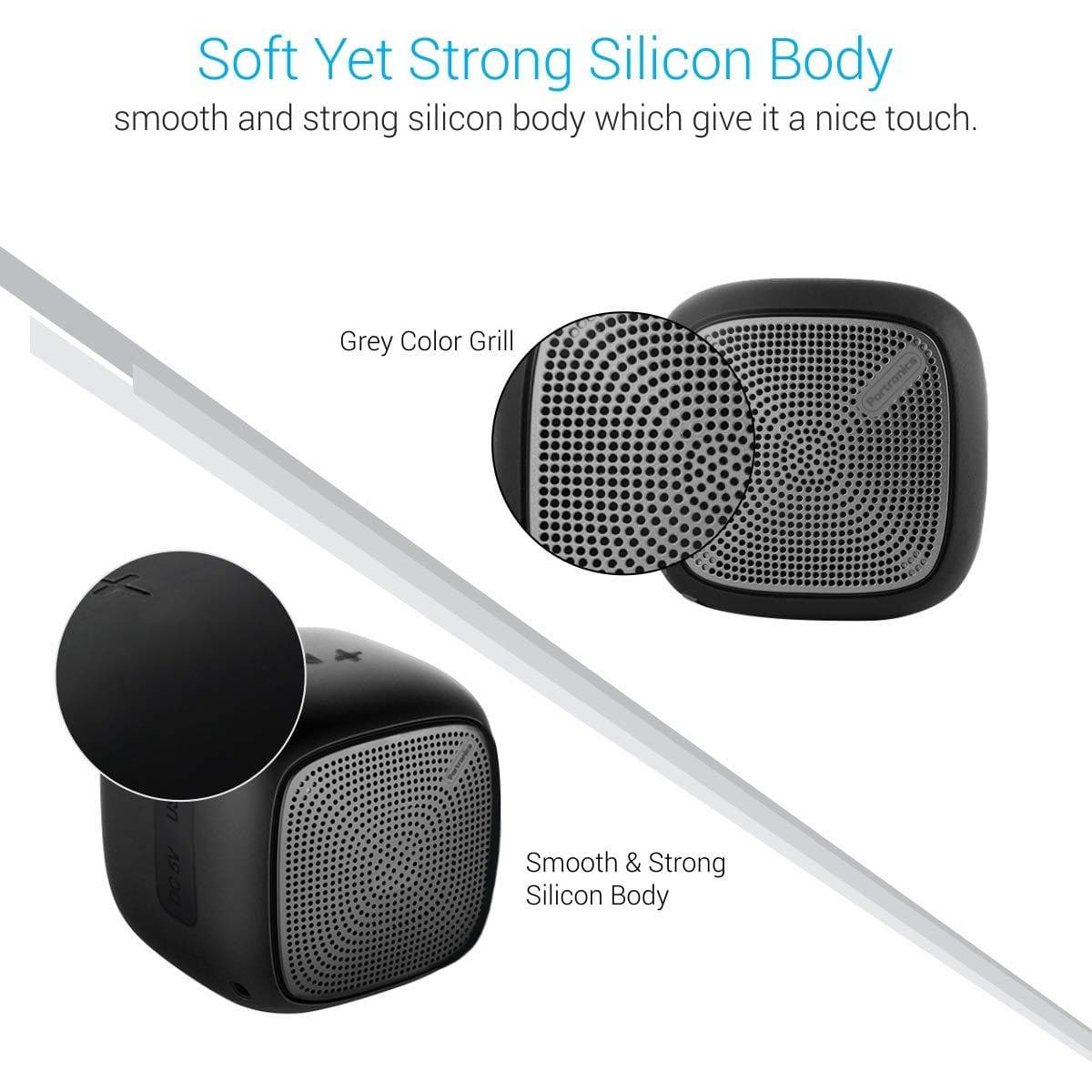 Products Portronics Bounce Portable Wireless Bluetooth Speaker with FM & USB Music-Bluetooth Speakers-dealsplant
