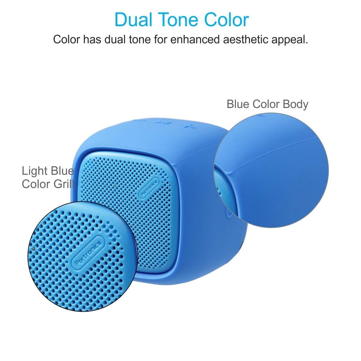 Products Portronics Bounce Portable Wireless Bluetooth Speaker with FM & USB Music-Bluetooth Speakers-dealsplant