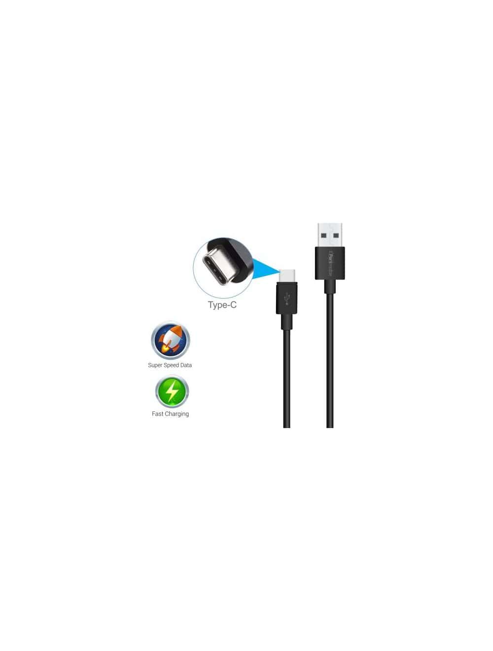 Portronics Konnect Core Mini POR 1001 25cm Type C Cable (Black)-C-type CABLE-dealsplant