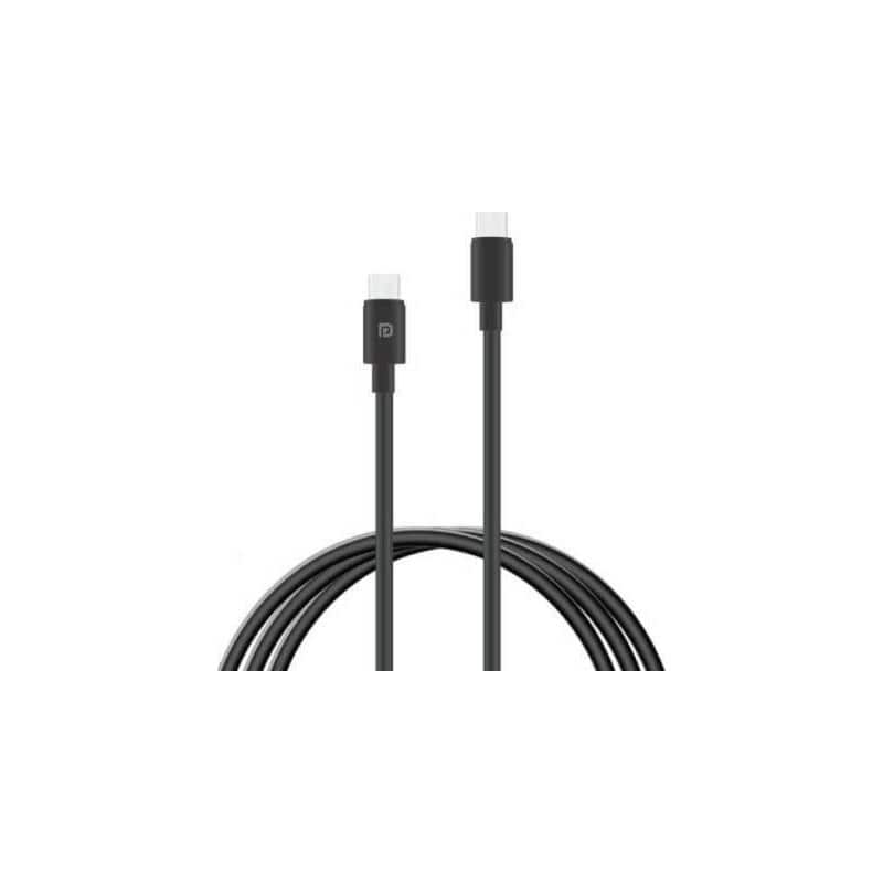 Portronics POR-1088 Konnect Core C 1M Type-C to Type-C Cable (BLACK)-C-type CABLE-dealsplant