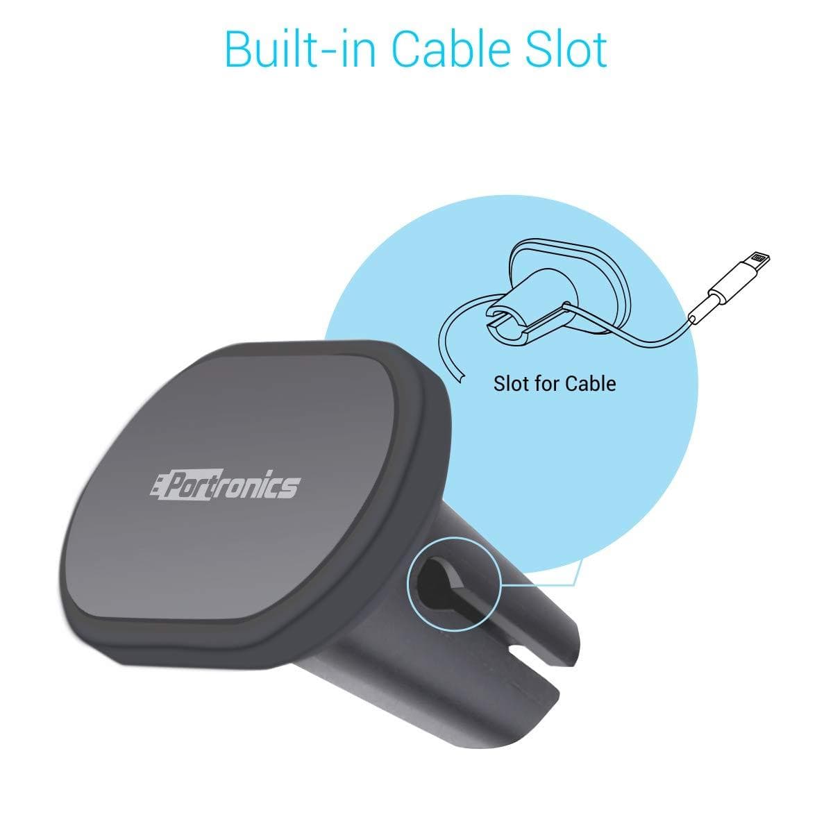 Portronics MAGNO POR-1069 Magnetic Car Mobile Holder with 360 Degree Rotation-Car Mobile Holder-dealsplant