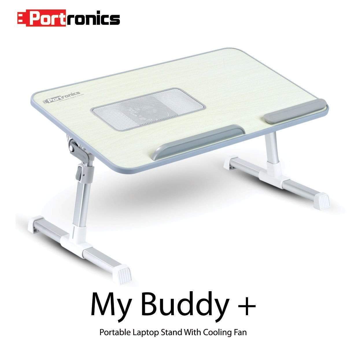 Portronics My buddy plus POR-704 Adjustable Laptop cooling Table Grey-laptop care-dealsplant