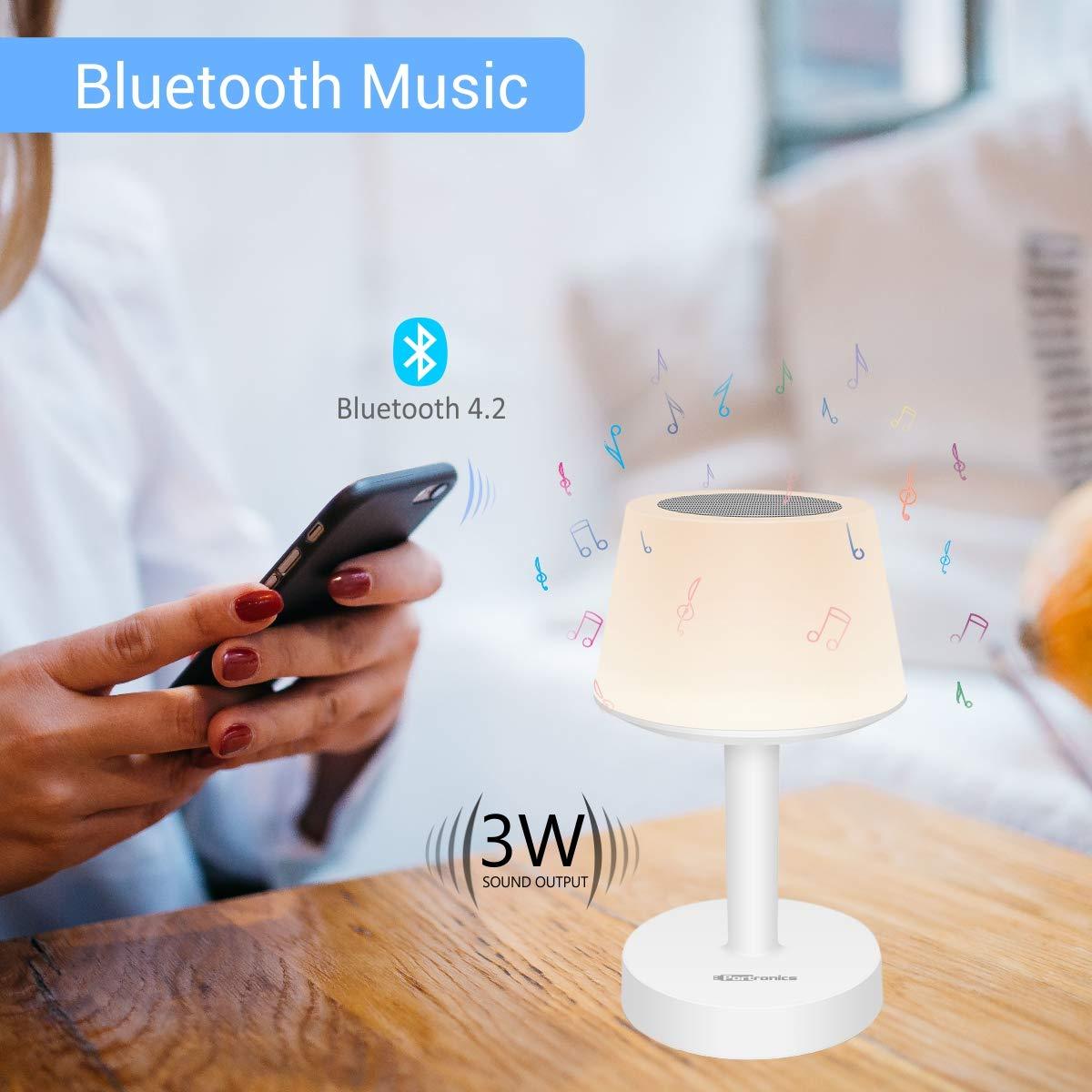 Portronics iLUMI, a Portable LED Lamp with Bluetooth Speaker, Color Changing LED Mood Light-LED Bluetooth Speaker-dealsplant