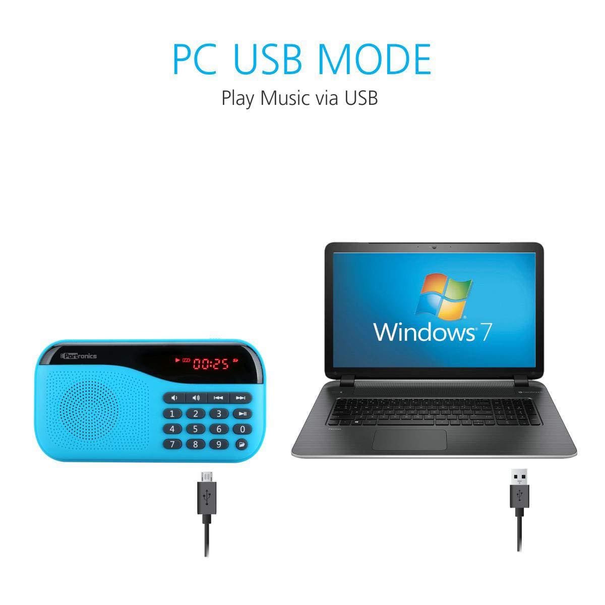 Portronics Plugs Portable Speaker with FM & MicroSD card Support-Portable Speaker-dealsplant