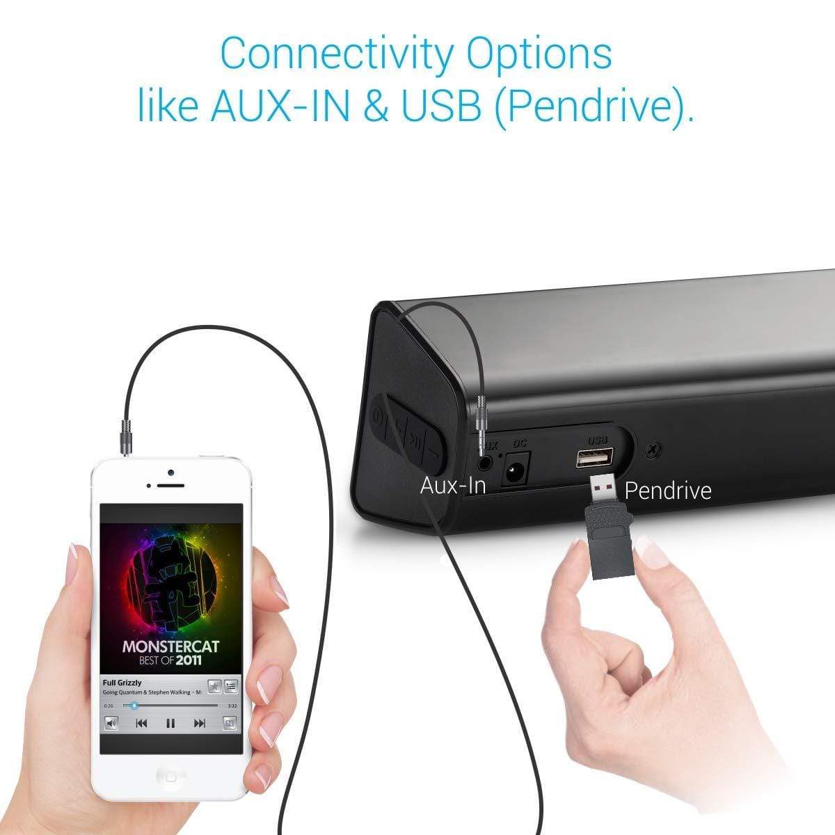 Portronics Sound Slick II 40W POR-936 Wired and Wireless Bluetooth Sound Bar-Sound Decoder Converter-dealsplant