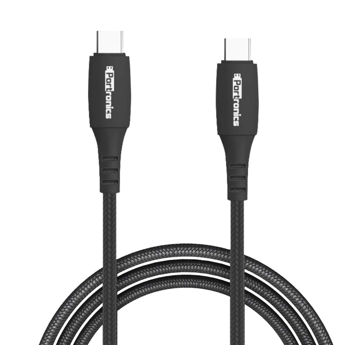 Portronics Konnect A POR-1173 1M Type-C to Type-C Cable with PVC Heads-USB CABLE-dealsplant