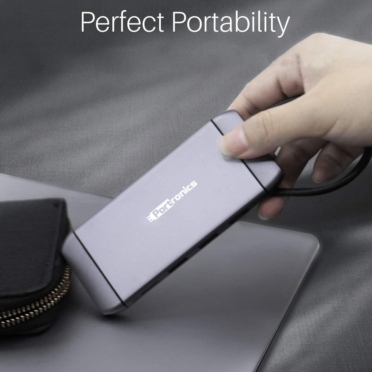 Portronics Mport 9C Type-C Multiport USB Hub for Windows, Chrome OS, iOS, and Android 7.0-USB HUB-dealsplant