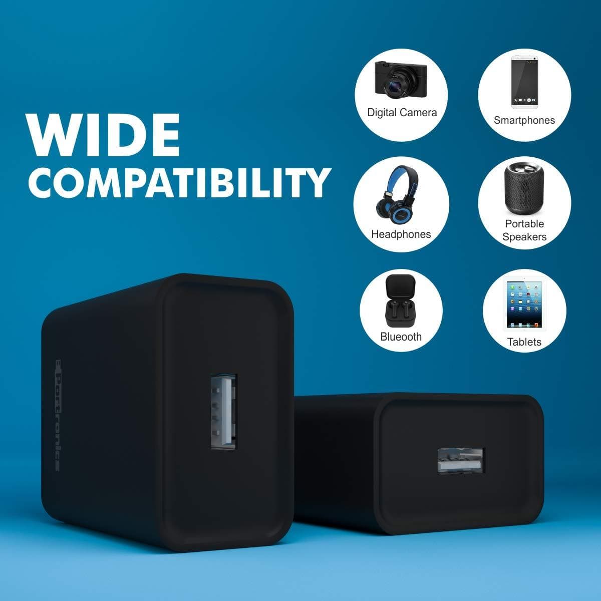 Portronics Adapto POR-1062 USB Wall Adapter with 2.4A Fast Charging Single USB Port Without Cable-Wall Adapter-dealsplant