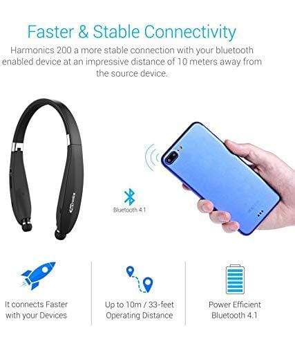 Portronics Harmonics 200 POR-927 Wireless Stereo Headset with Faster & Stable Connectivity.-Wired Head phone-dealsplant