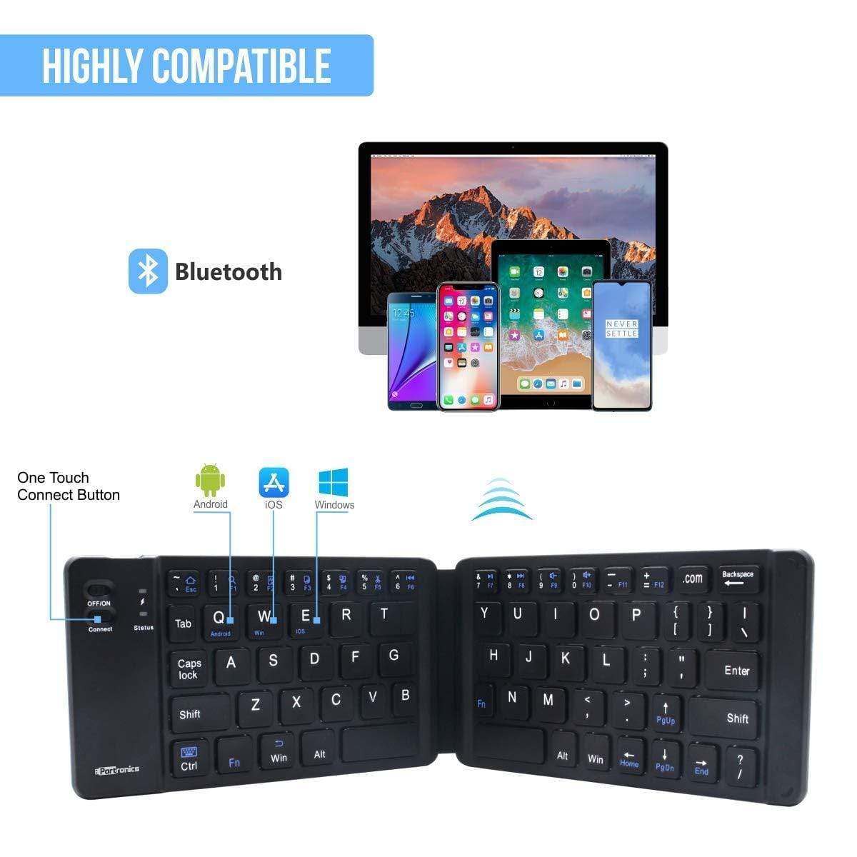 Portronics Chicklet POR-973 Foldable QWERTY Keyboard POR 973-Wired Keyboard-dealsplant