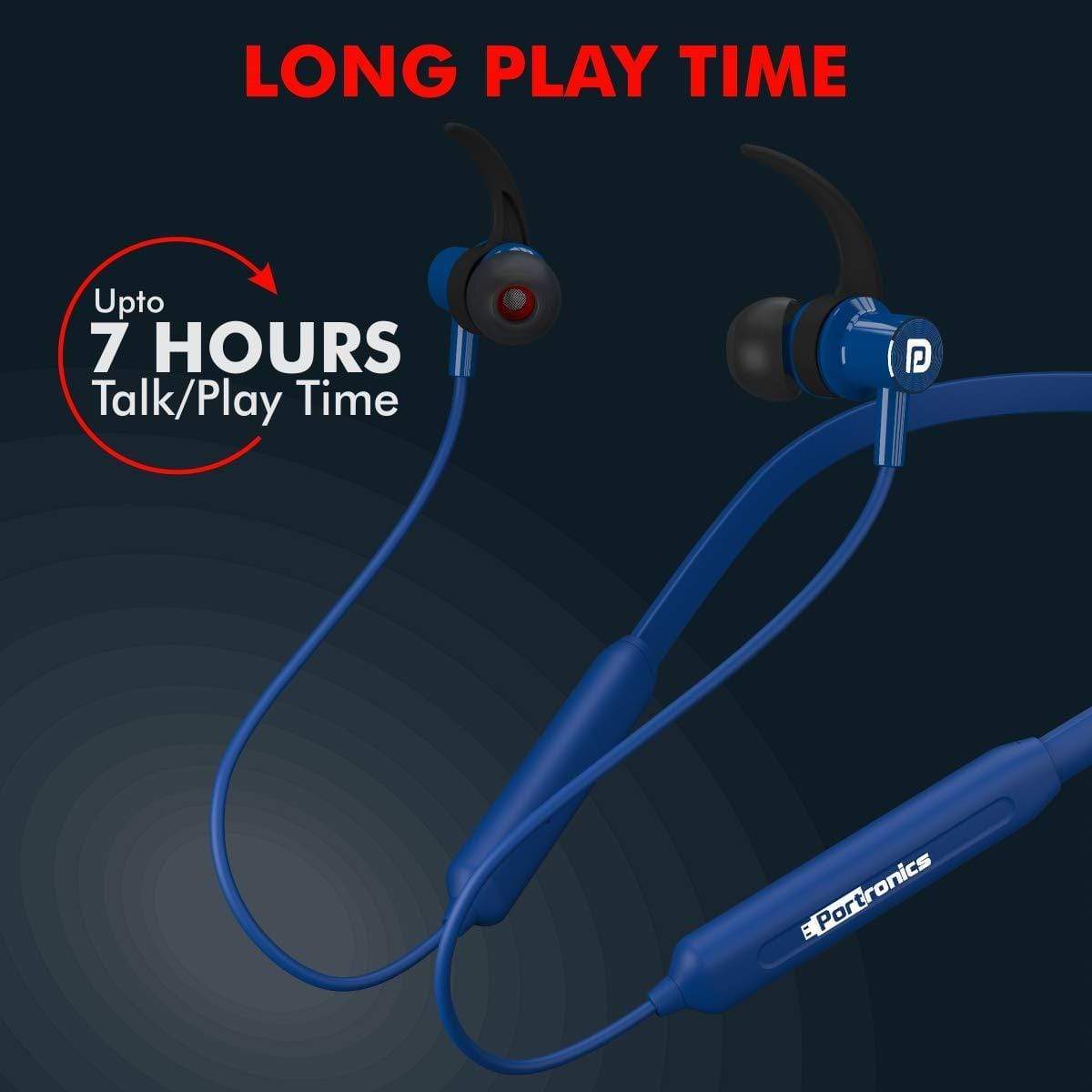 Portronics Harmonics 216 HD Stereo Wireless Bluetooth 5.0 Sports Headset with High Bass-Wireless Bluetooth-dealsplant