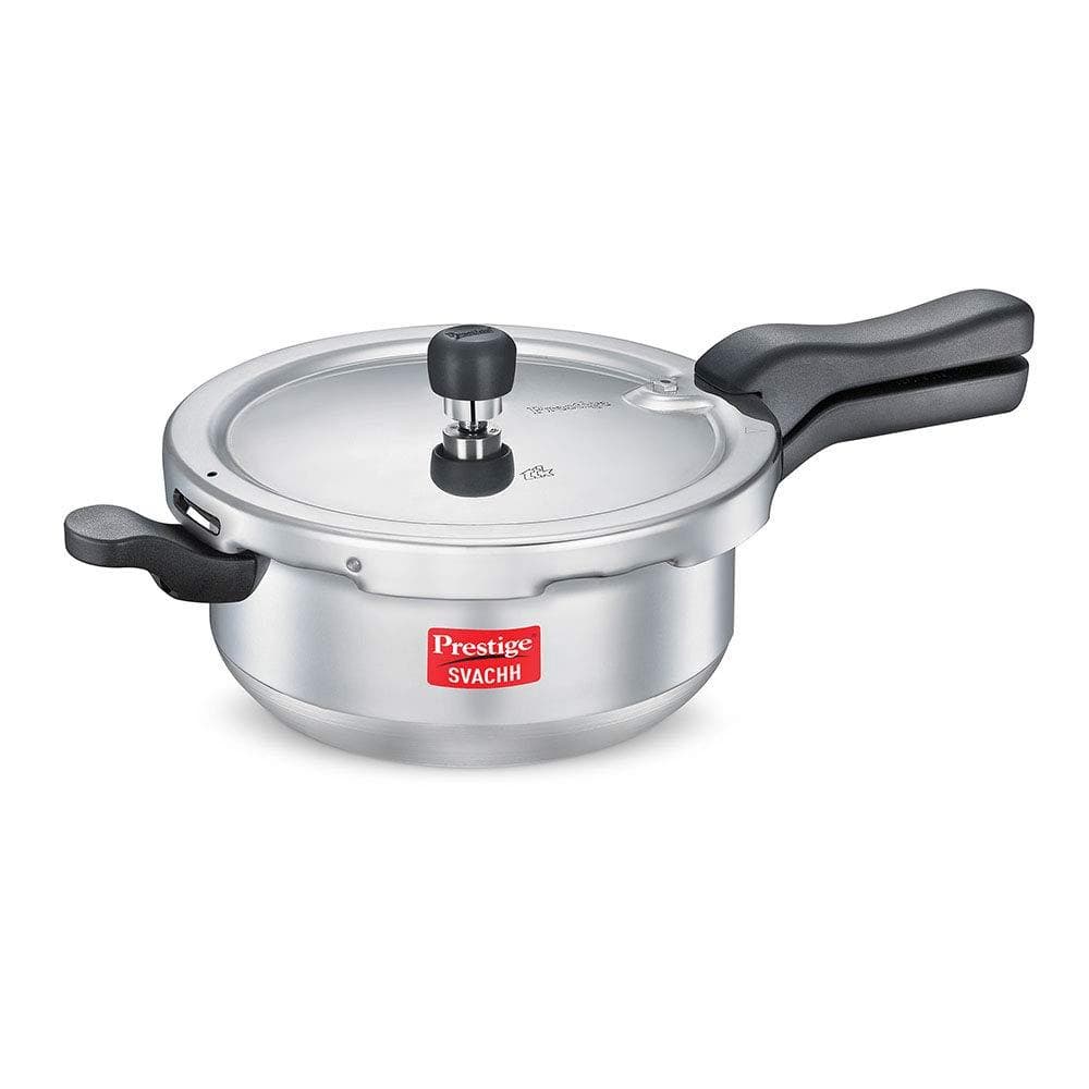 Prestige Svachh Aluminium Pressure Cooker, with Spillage Control, 5L-Home & Kitchen Accessories-dealsplant