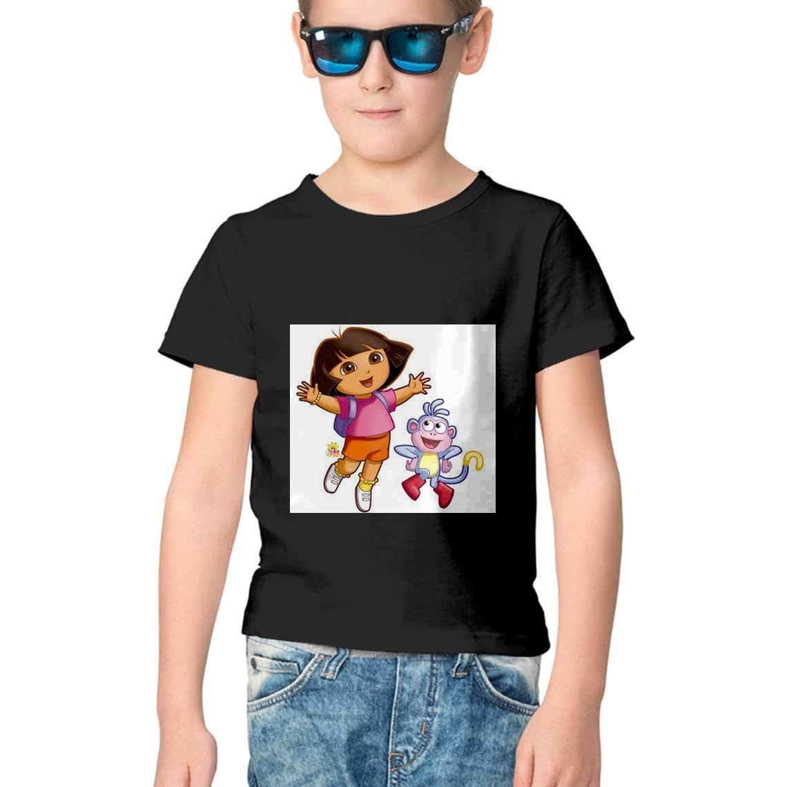 Dealsplant Half Sleeve Round Neck DoraBujji T-Shirt for Kids-Clothing-dealsplant