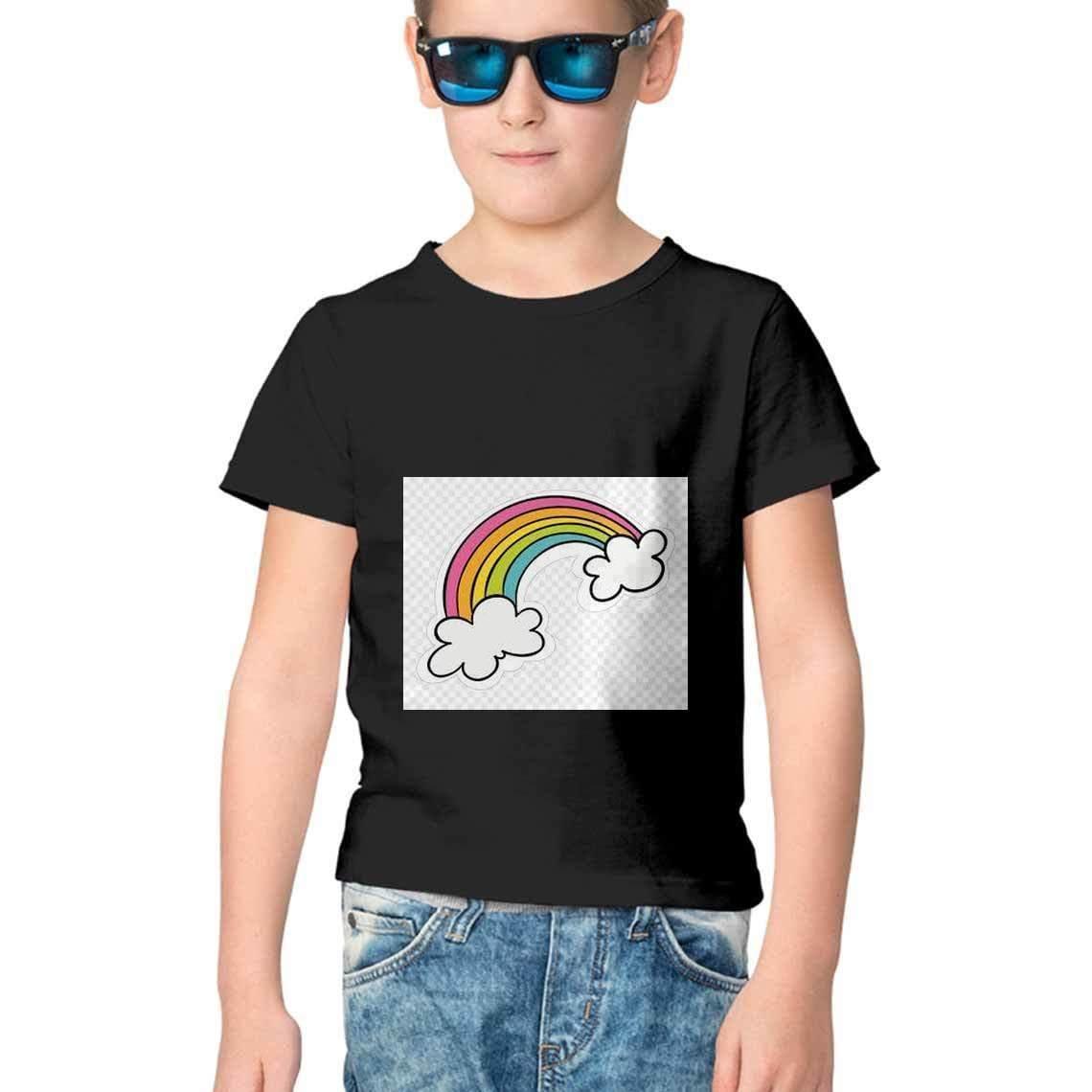 Dealsplant Half Sleeve RoundNeck Rainbow T-Shirt for Kids-Clothing-dealsplant