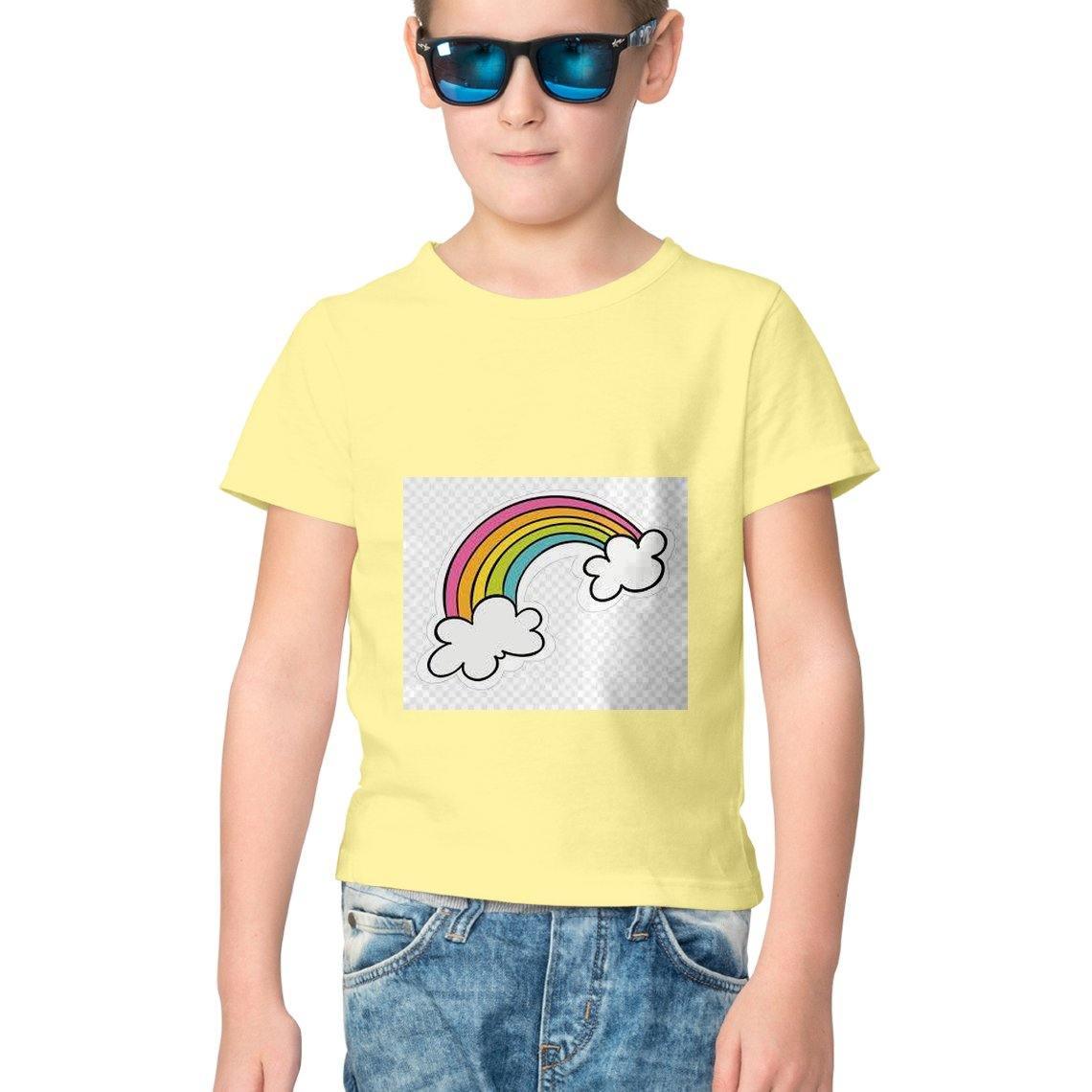 Dealsplant Half Sleeve RoundNeck Rainbow T-Shirt for Kids-Clothing-dealsplant