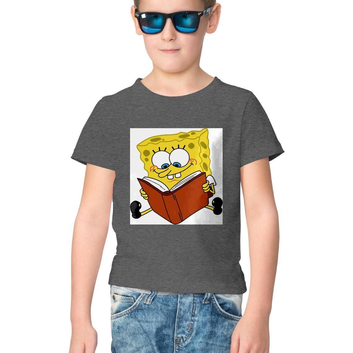Dealsplant Half Sleeve Round Neck SpongeBob T-Shirt for Kids-Clothing-dealsplant