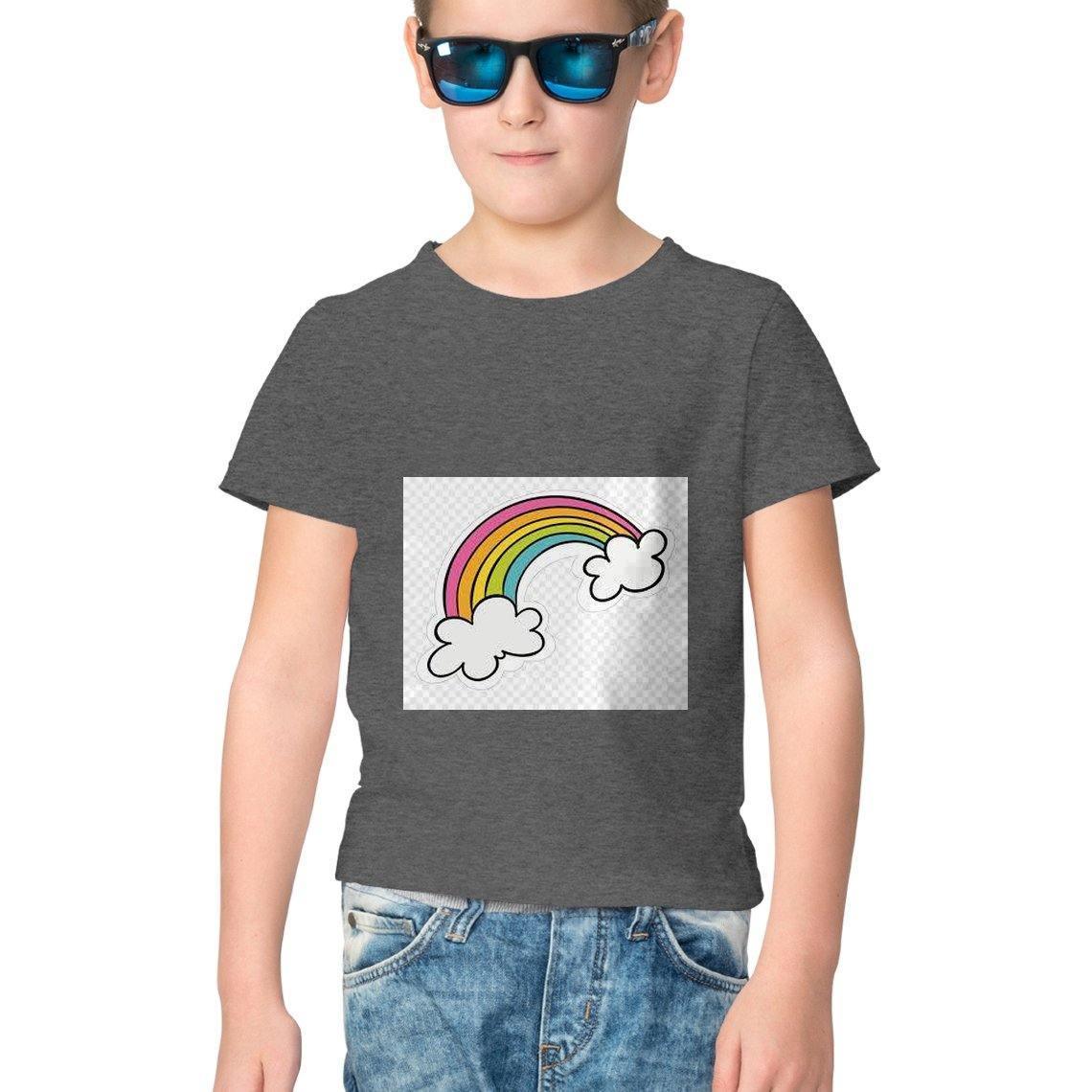 Dealsplant Half Sleeve RoundNeck Rainbow T-Shirt for Kids-Clothing-dealsplant