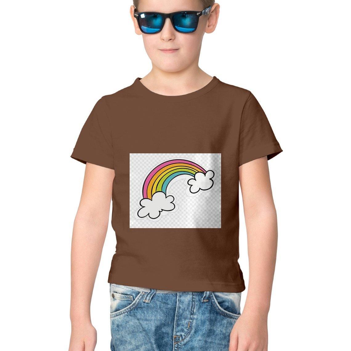 Dealsplant Half Sleeve RoundNeck Rainbow T-Shirt for Kids-Clothing-dealsplant
