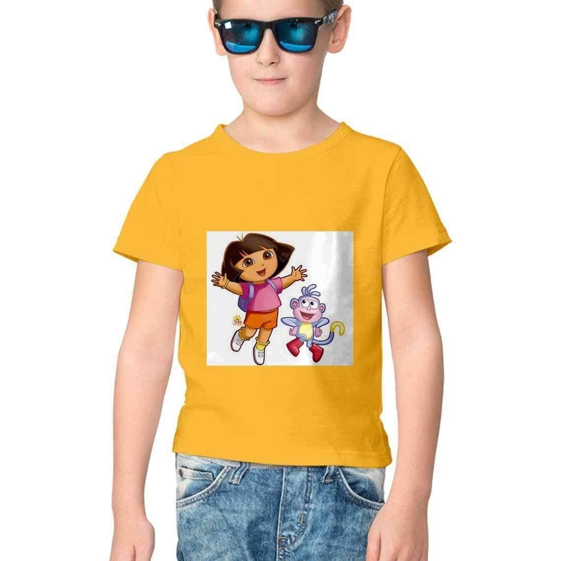 Dealsplant Half Sleeve Round Neck DoraBujji T-Shirt for Kids-Clothing-dealsplant