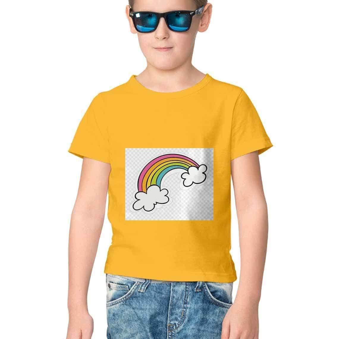 Dealsplant Half Sleeve RoundNeck Rainbow T-Shirt for Kids-Clothing-dealsplant
