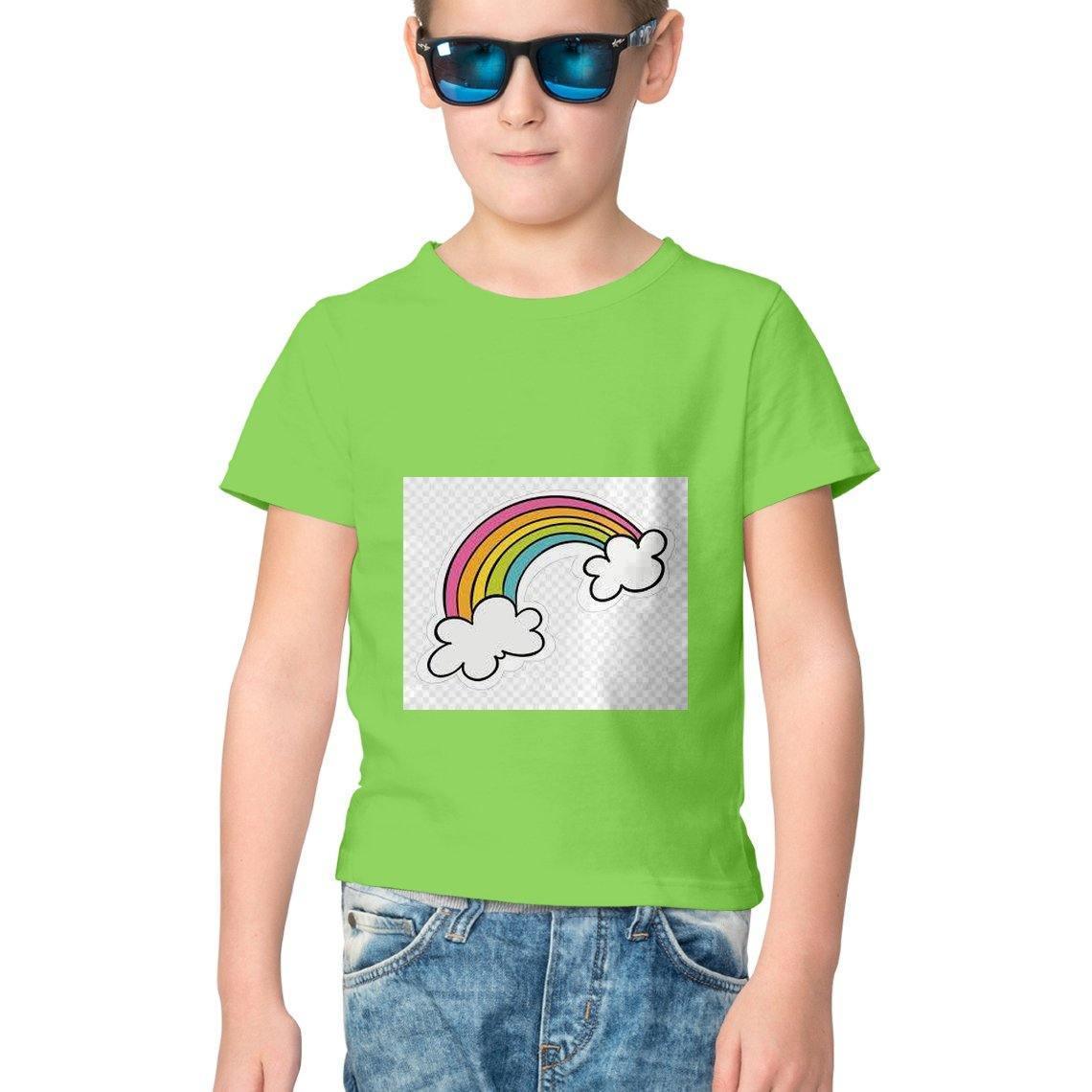 Dealsplant Half Sleeve RoundNeck Rainbow T-Shirt for Kids-Clothing-dealsplant