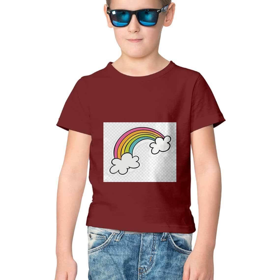 Dealsplant Half Sleeve RoundNeck Rainbow T-Shirt for Kids-Clothing-dealsplant