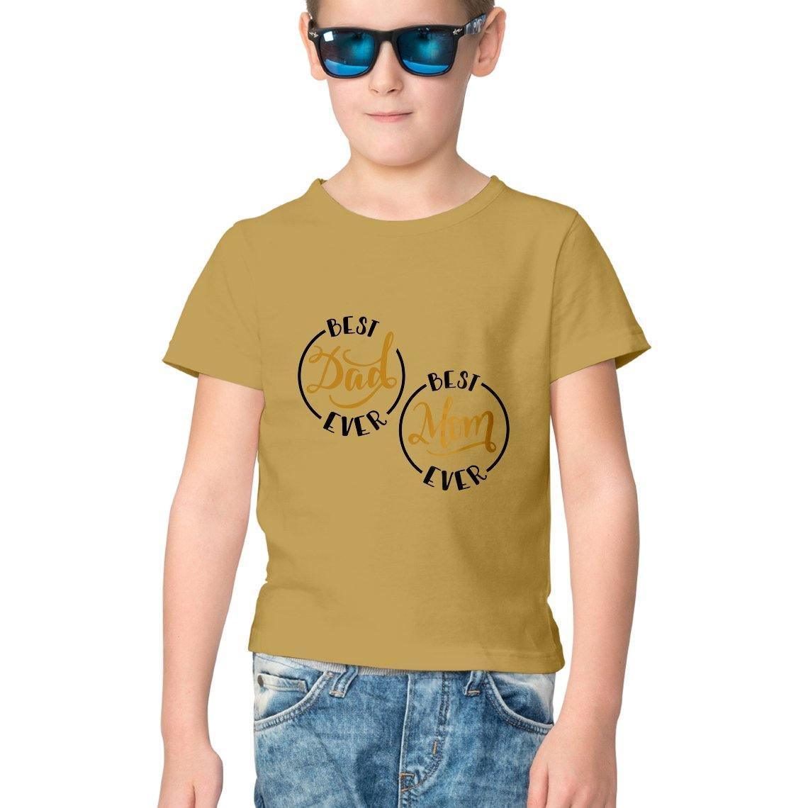 Dealsplant Mom And Dad_1 Printed T shirt for Kids-Clothing-dealsplant